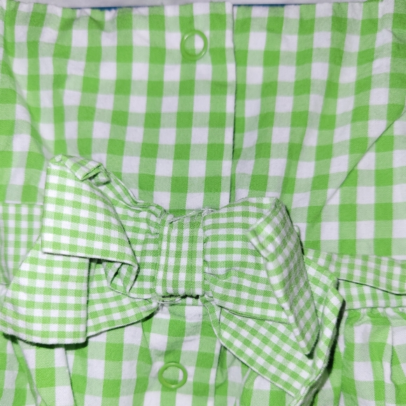 🌸 Vintage Gymboree Stunning Gingham Ruffled Floral Apron Dress - Easter Spring - Picture 3 of 8